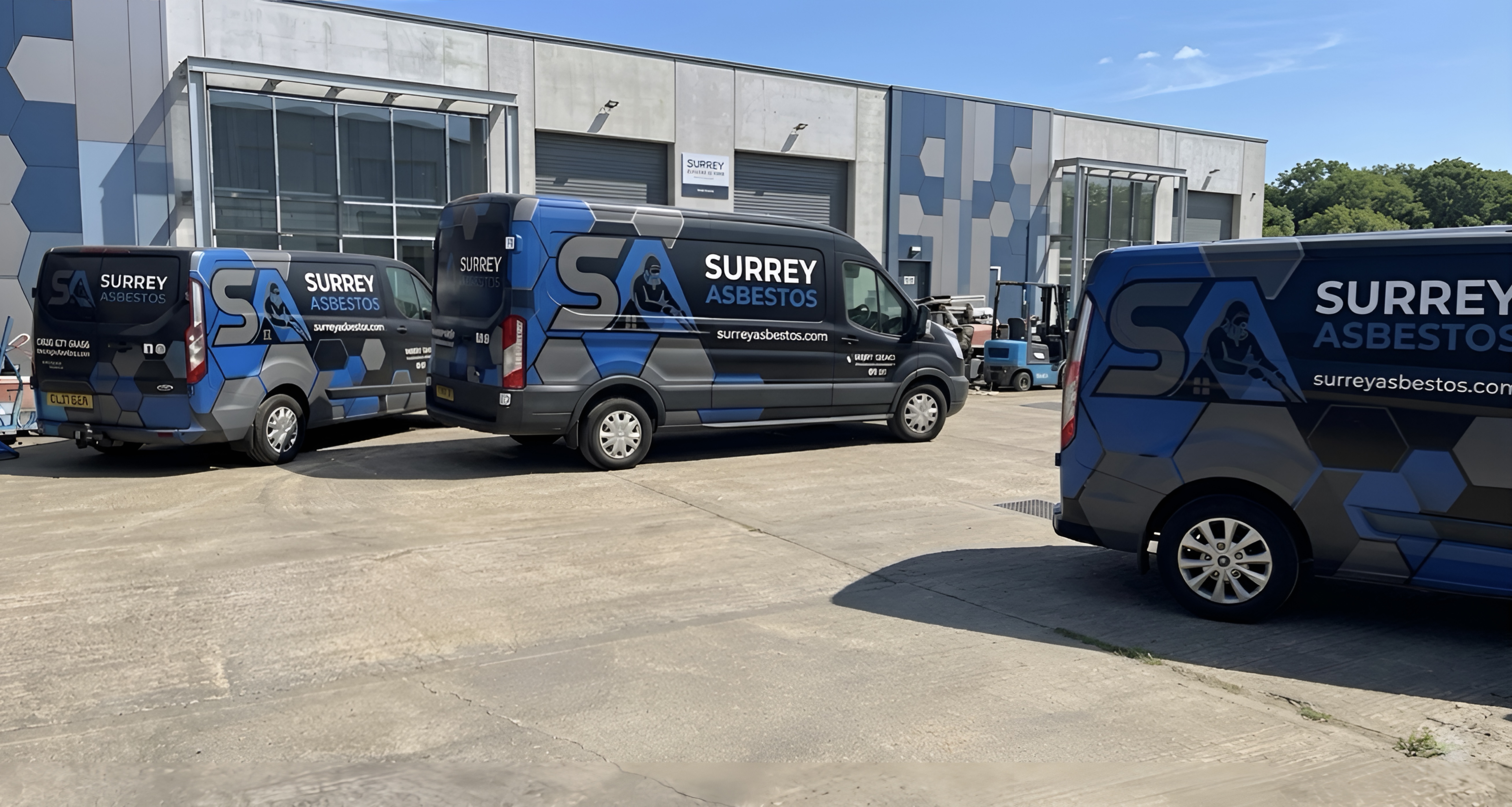 Asbestos removal team at work