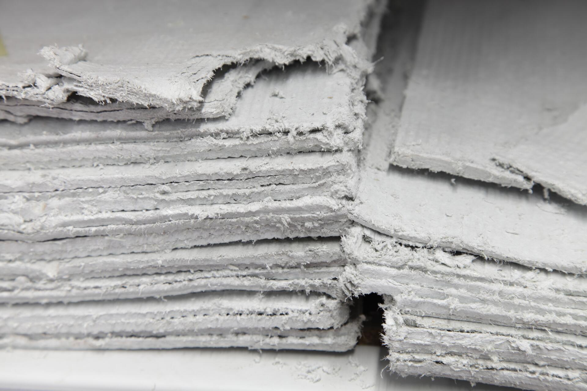 Asbestos Insulation Board (AIB) ceiling tiles